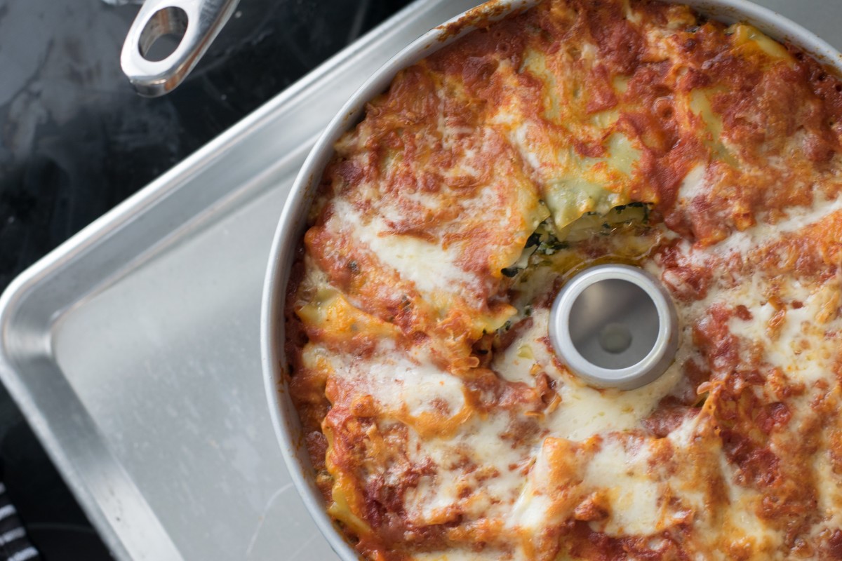 Lasagna In A Bundt Pan Made In A Pressure Cooker Home Pressure Cooking