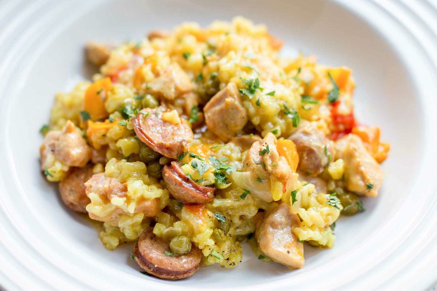 Express Pressure Cooker Seafood Paella