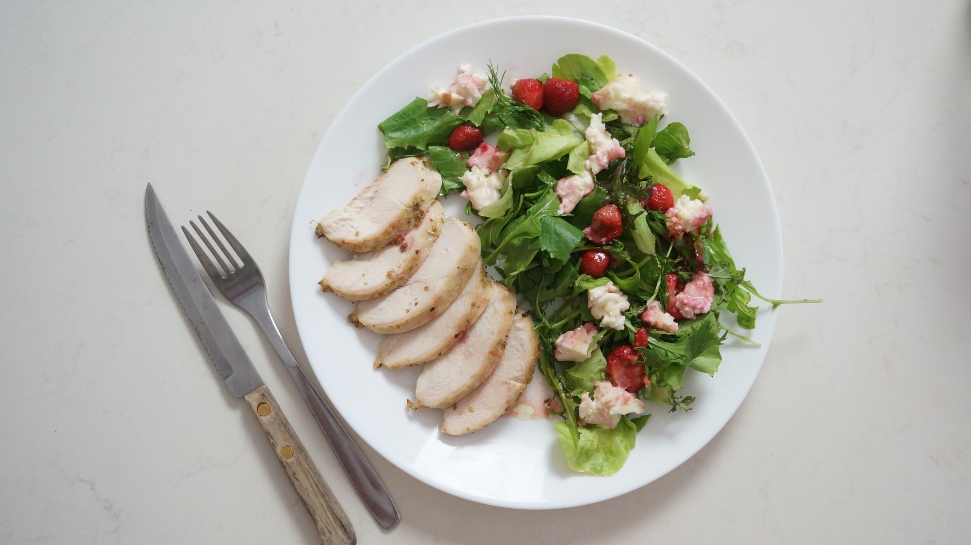 Baked Feta Strawberry Chicken Salad Recipe