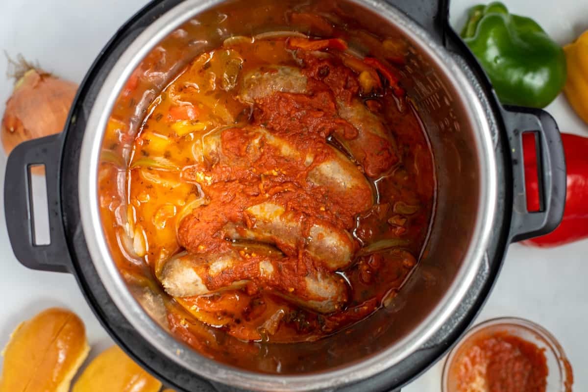 How to Make Italian Sausage and Peppers in the Pressure Cooker
