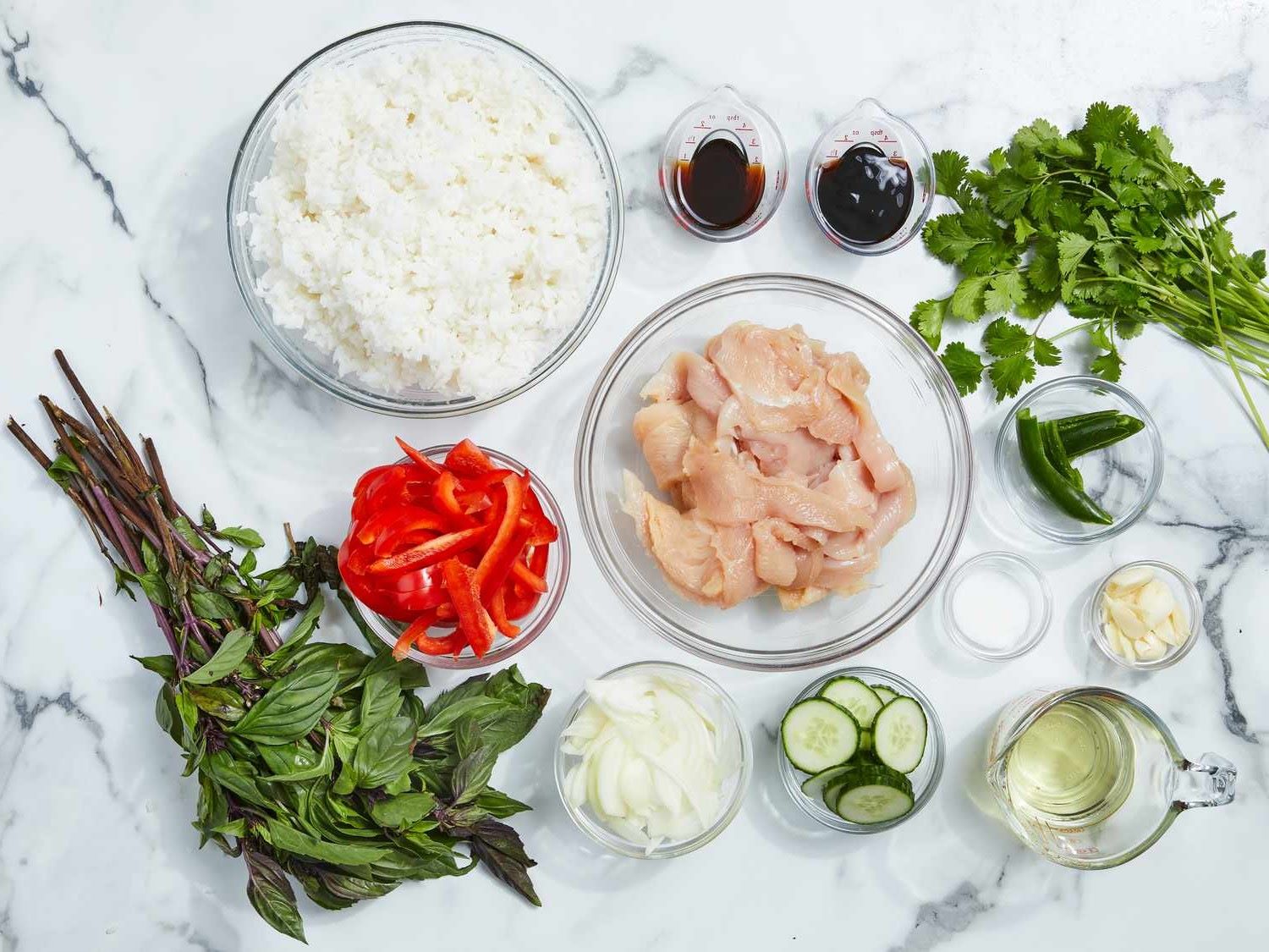 Instant Pot Thai Basil Chicken Fried Rice Recipe