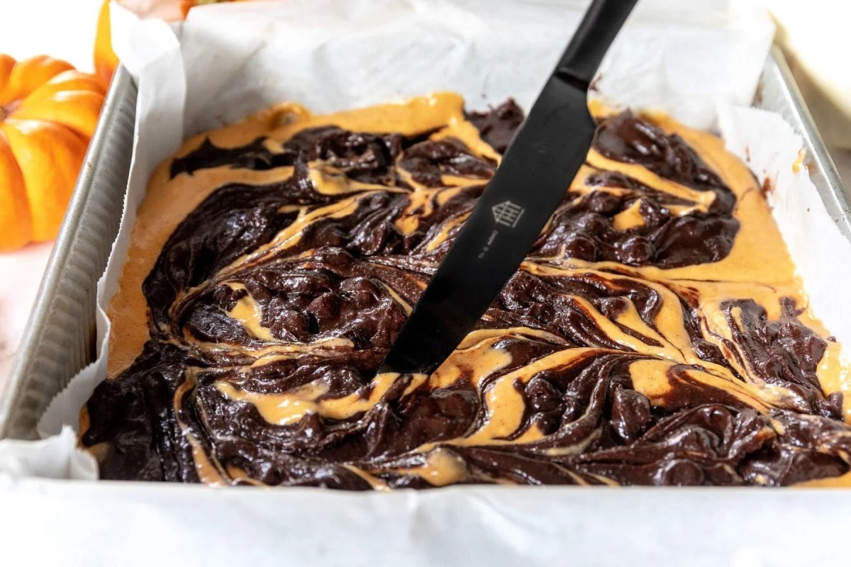 Keto Pumpkin Swirl Instant Pot Brownies Recipe