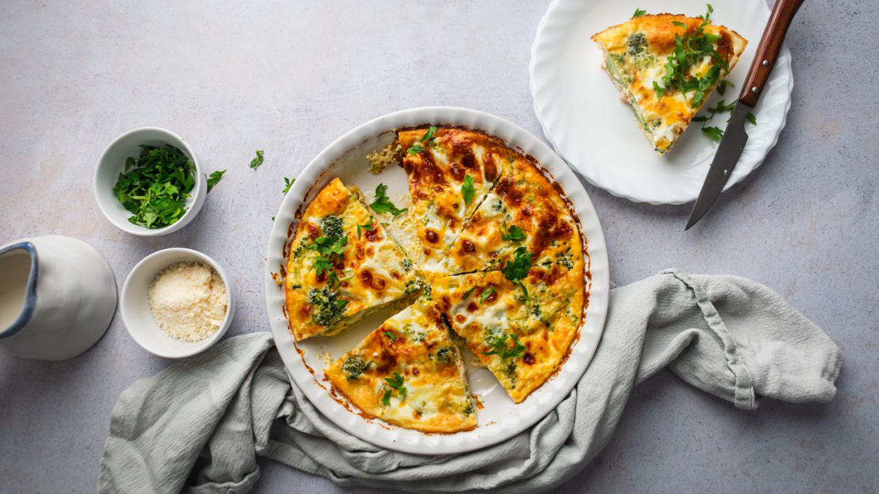 Ninja Foodi Broccoli, Ham, and Cheese Frittata Recipe