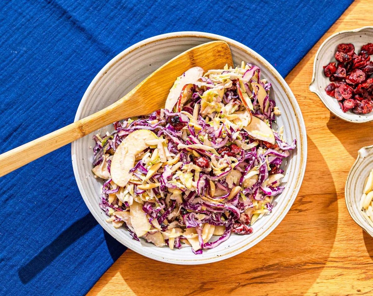 Winter Coleslaw with Dried Cranberries Recipe