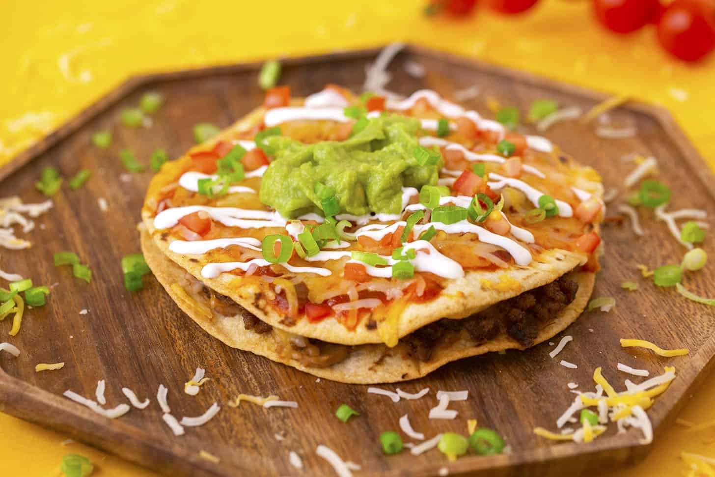 Double Decker Mexican Pizza Recipe in the Ninja Foodi