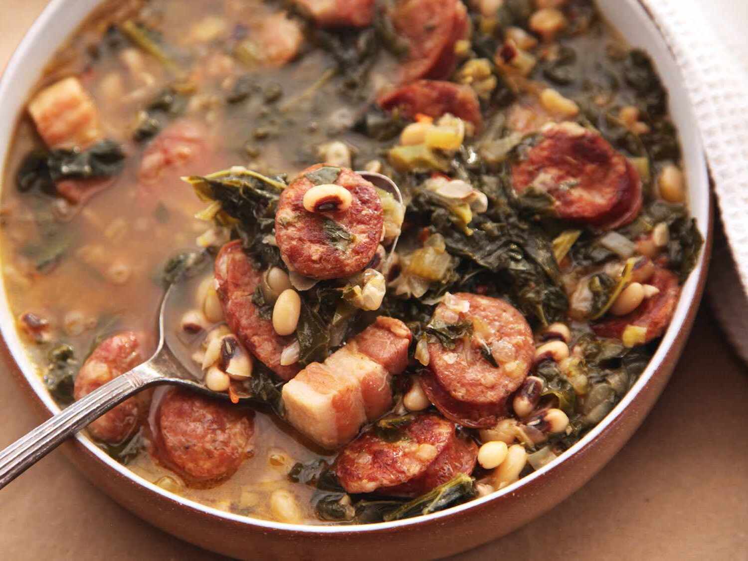 Black Eyed Peas And Sausage Stew