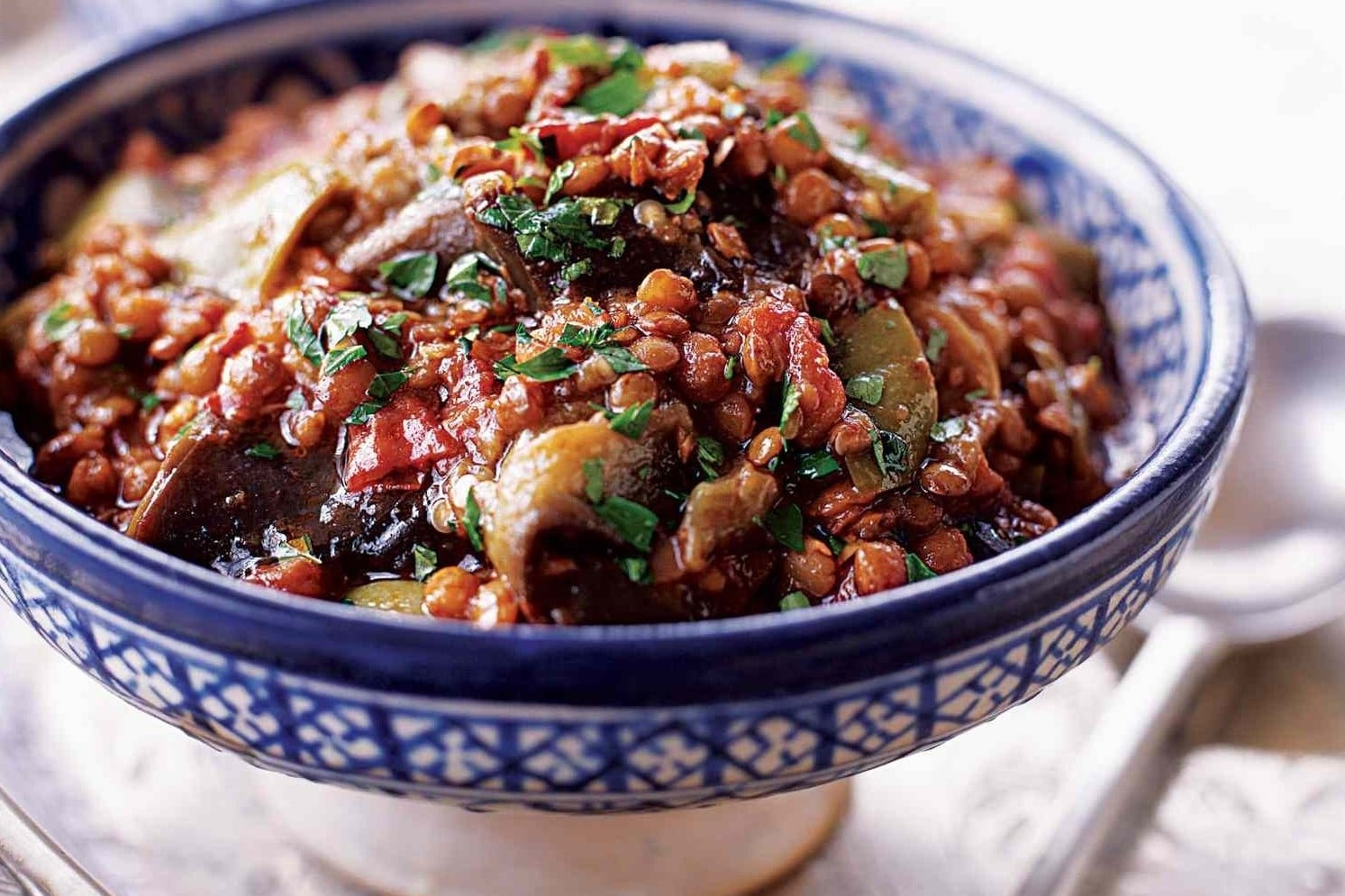 Eggplant And Lentils Stew Recipe