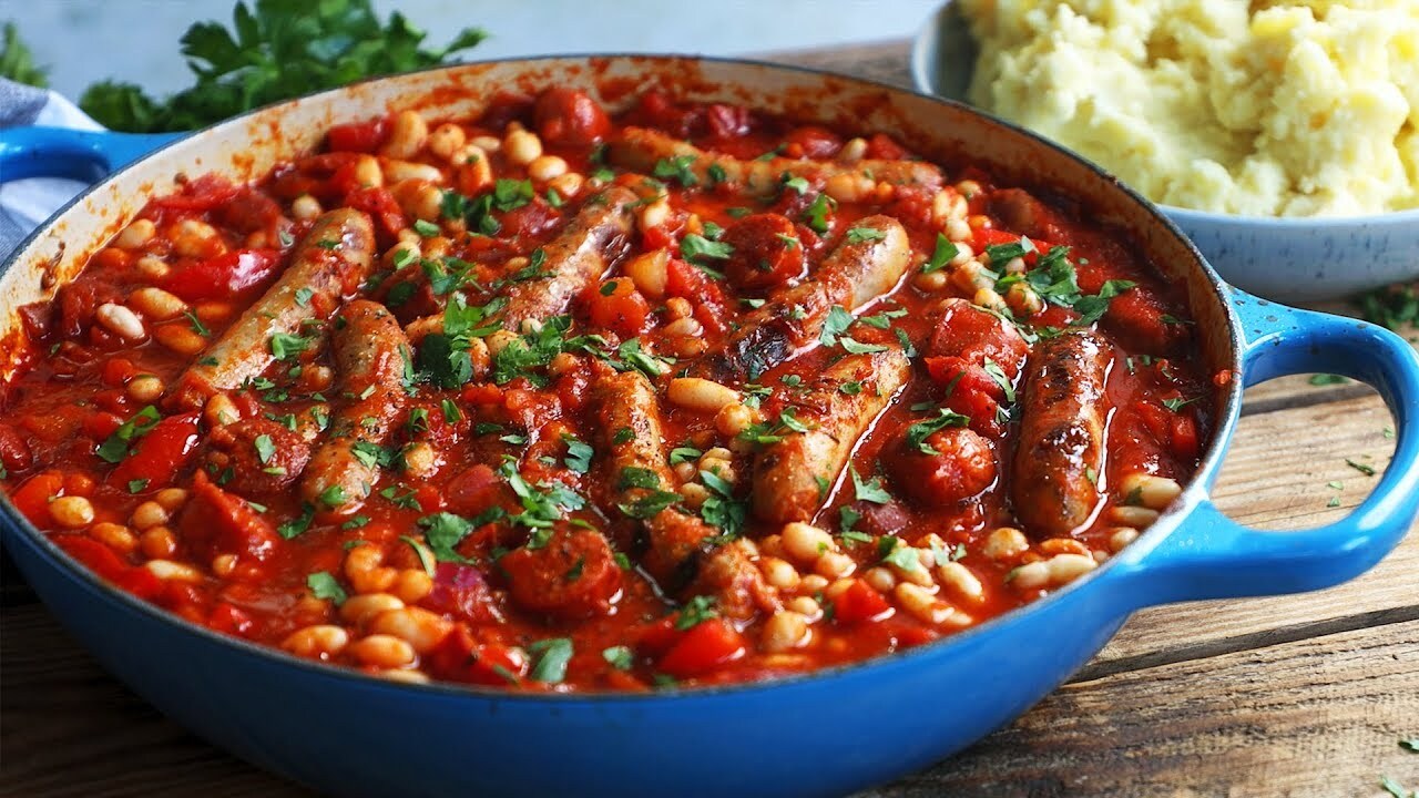 Baked Beans with Sausage Casserole Recipe