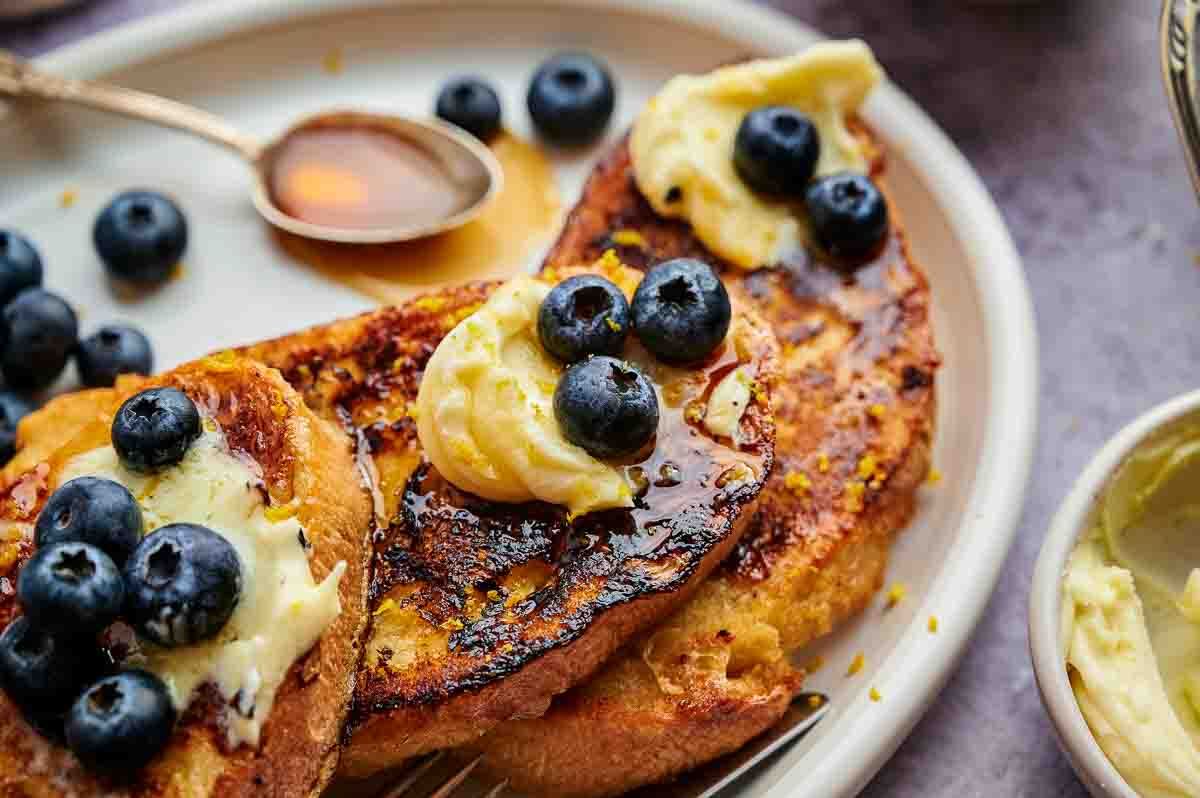 Blueberry and Mascarpone-Stuffed French Toast Casserole Recipe