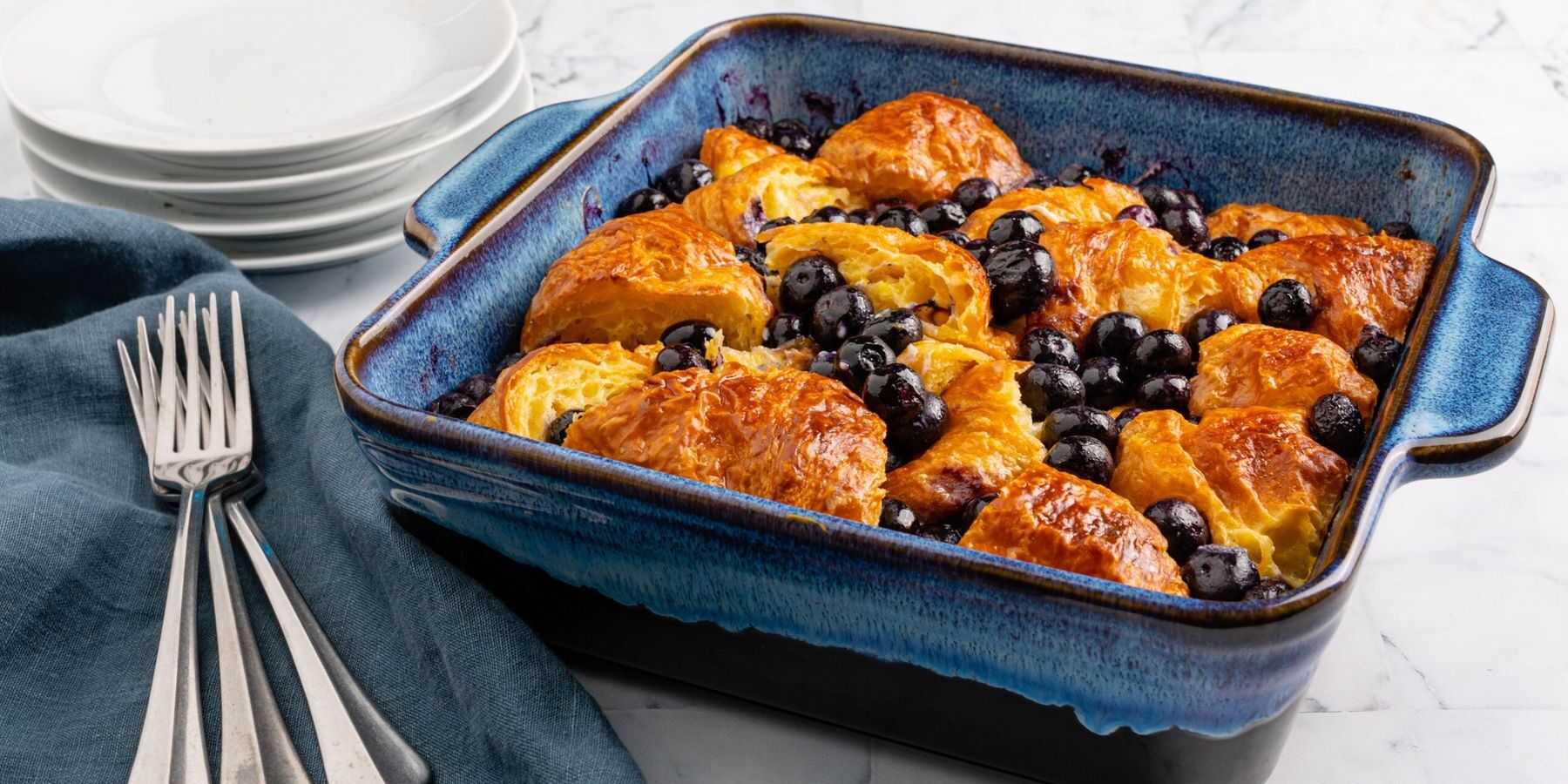 Blueberry Croissant Casserole Recipe