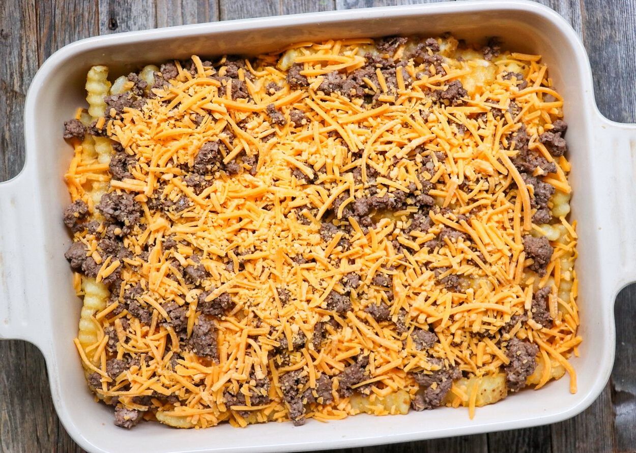 Burger and Fries Casserole Recipe