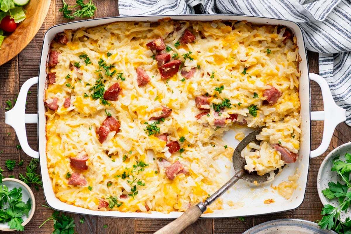 Cheese Potato and Smoked Sausage Casserole Recipe