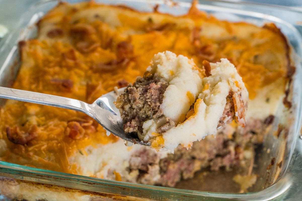 Cheesy Loaded Meatloaf Casserole Recipe