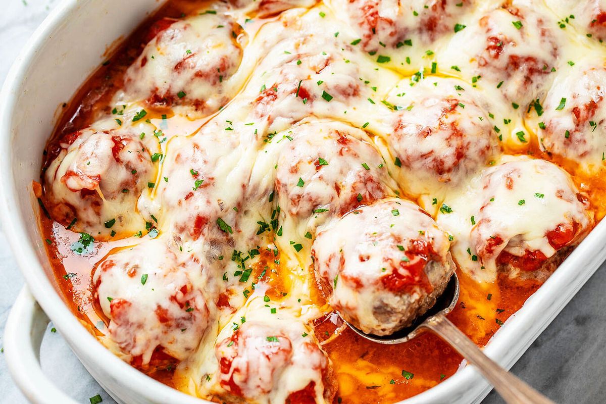 Cheesy Meatball Casserole Recipe