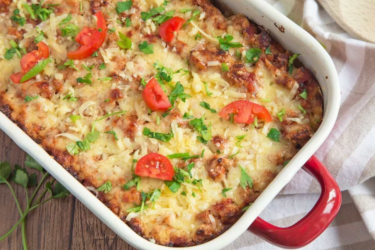 Cheesy Turkey Burger Casserole Recipe