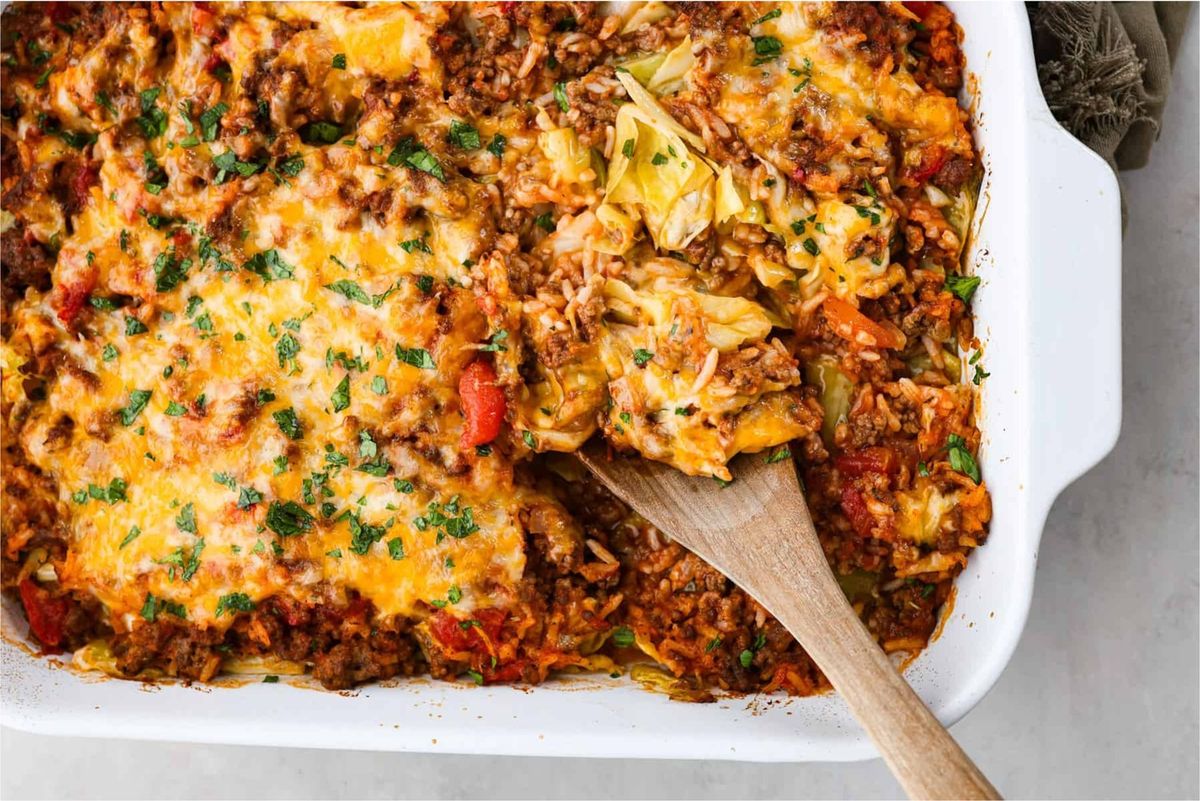 Ground Beef and Cabbage Casserole Recipe