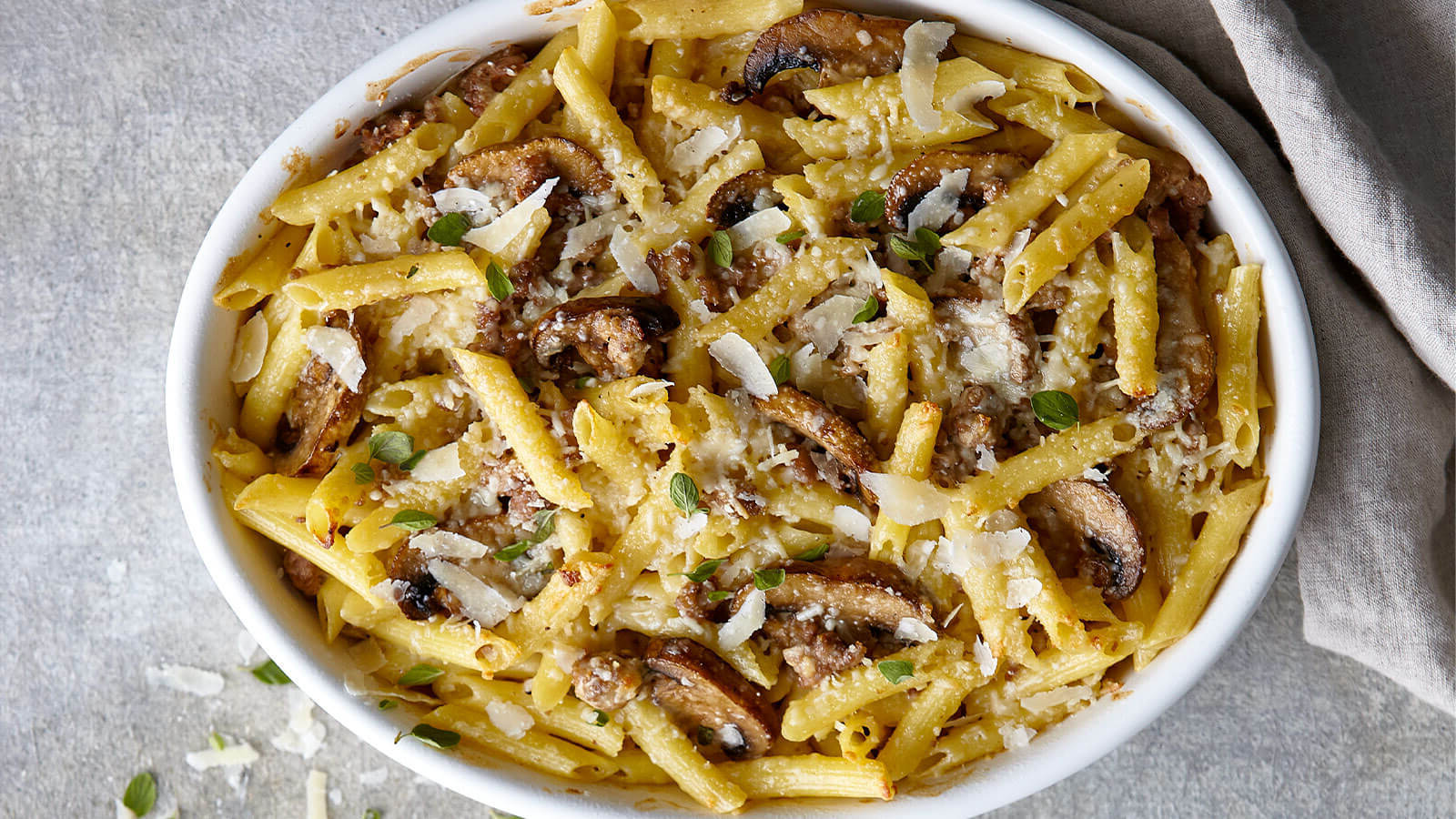 Ground Turkey Alfredo Pasta Casserole Recipe