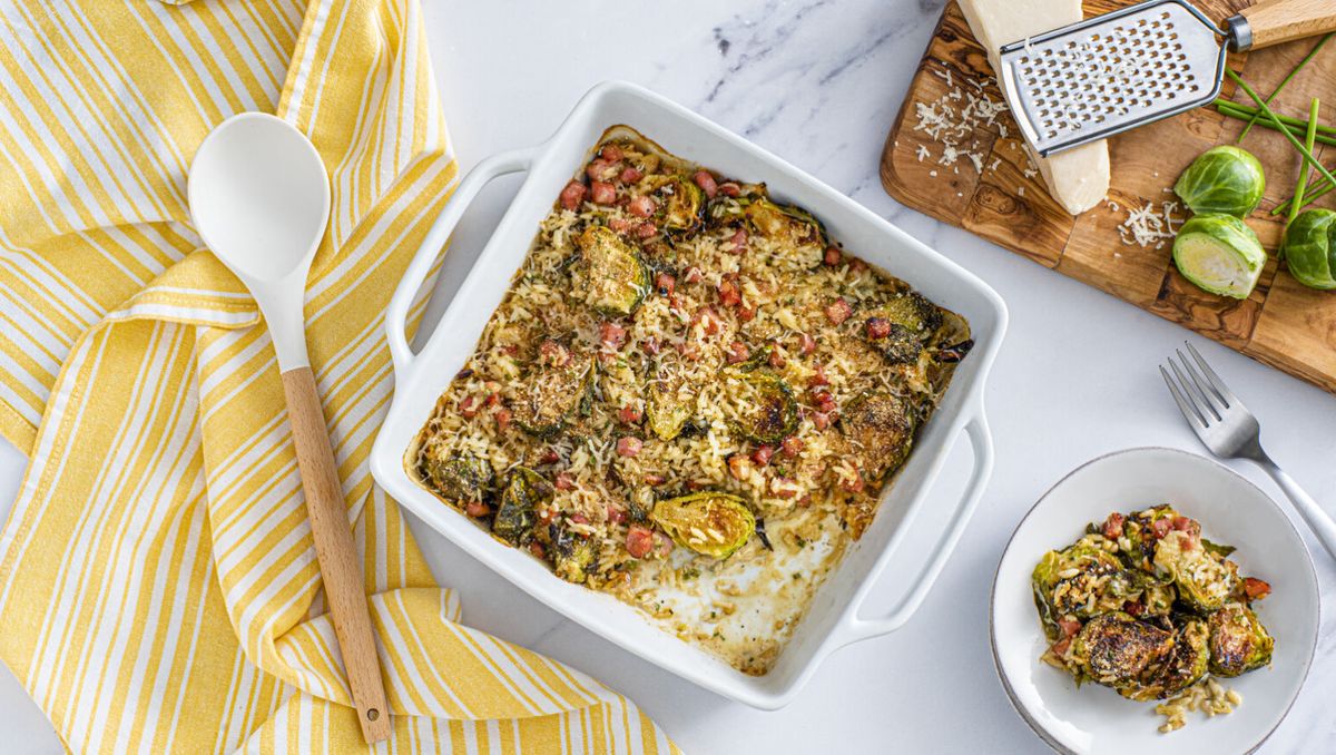 Ham and Brussel Sprout Casserole Recipe