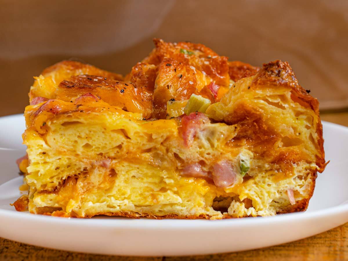 Ham and Cheese Croissant Casserole Recipe