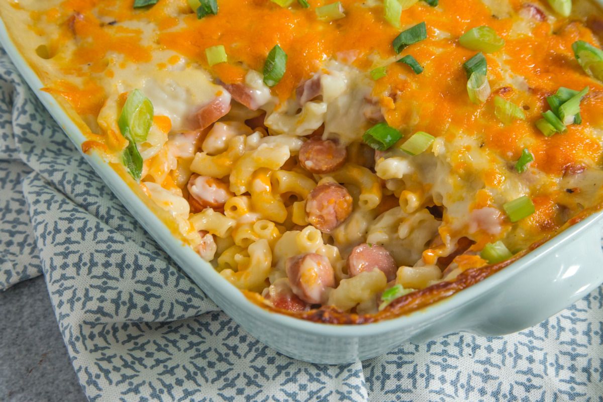 Hot Dog and Mac and Cheese Casserole Recipe