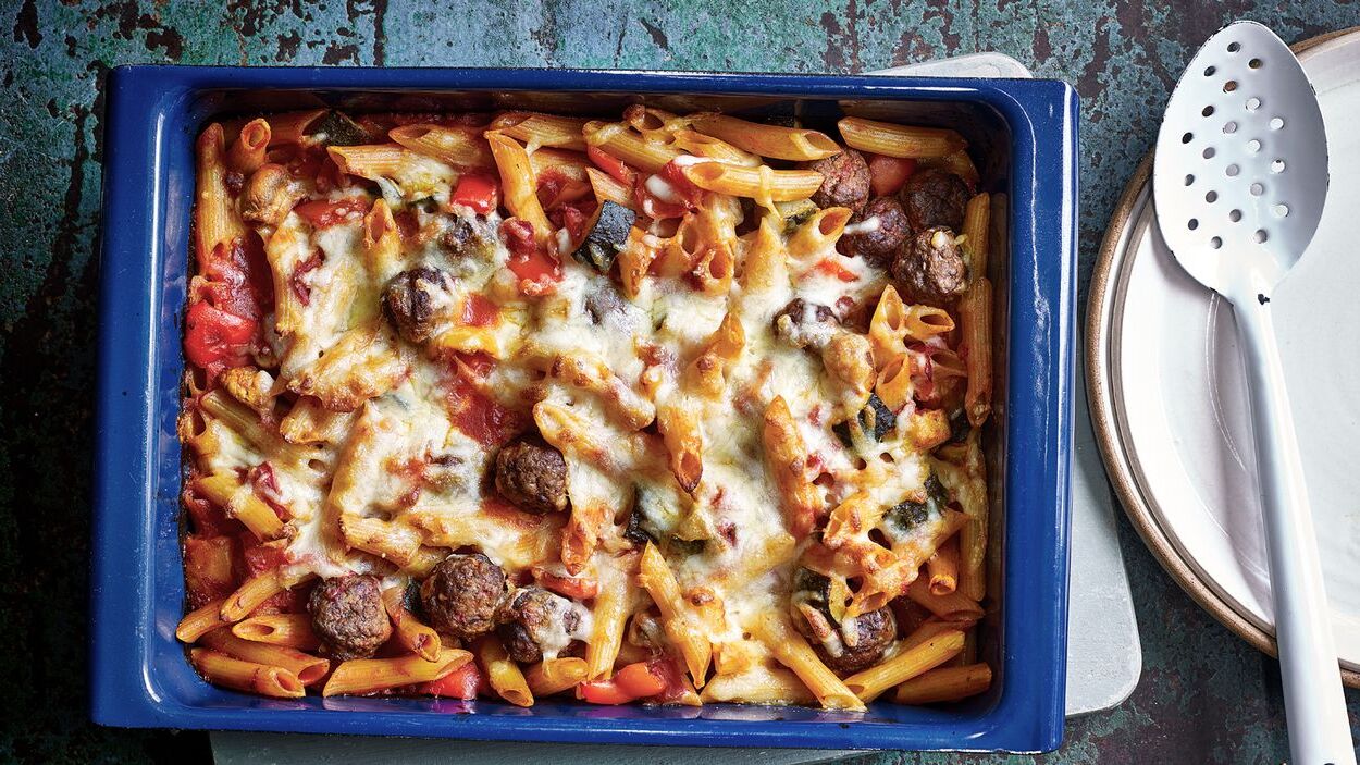 Meatball Pasta Casserole Recipe