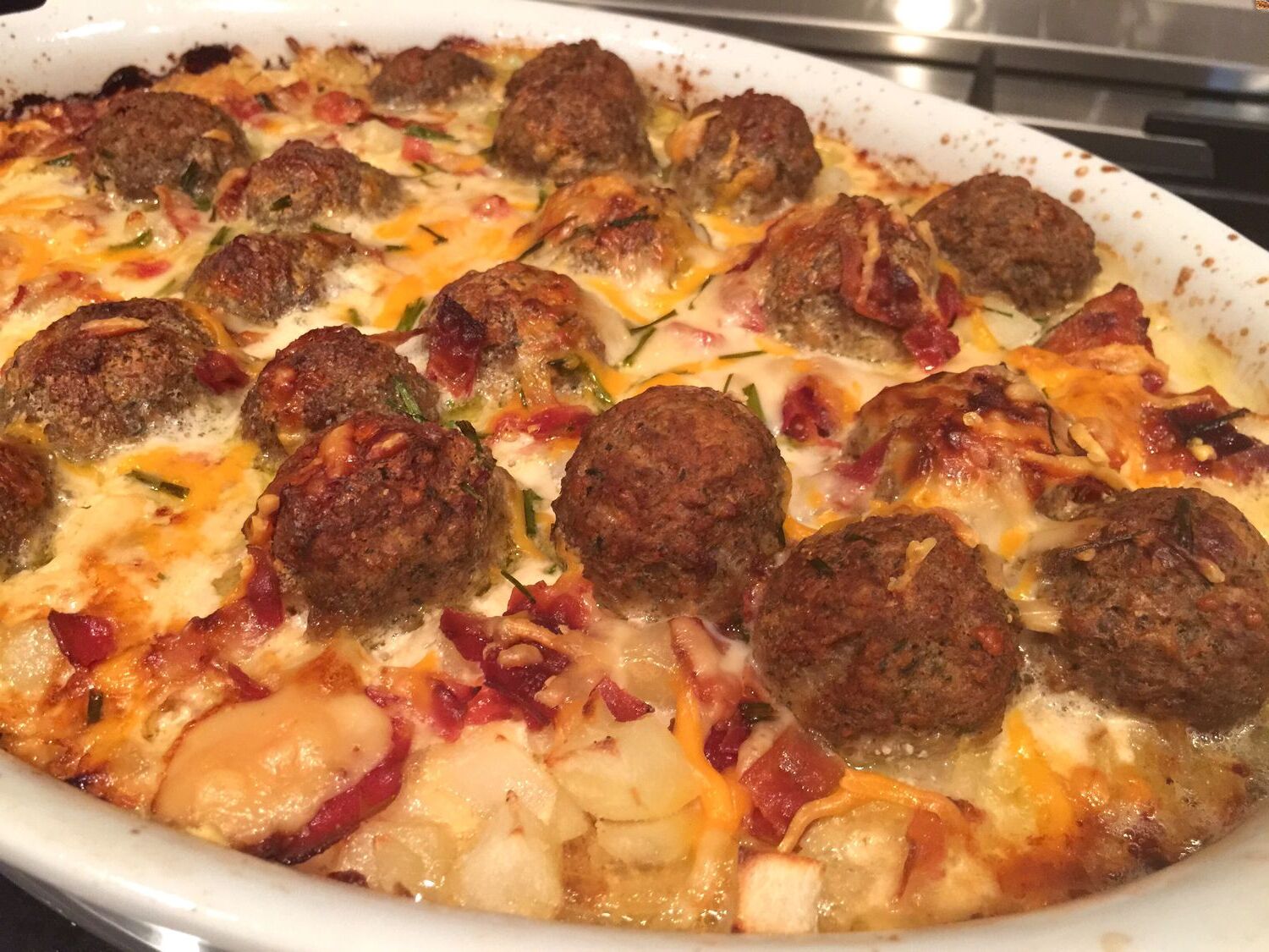 Meatball Potato Casserole Recipe