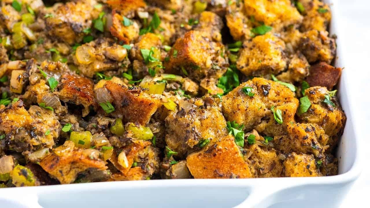 Mushroom Stuffing Casserole Recipe