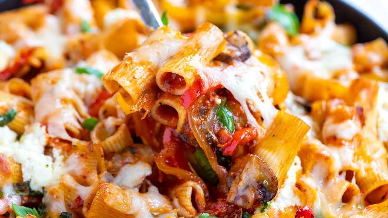 No Meat Pasta Bake Casserole Recipe