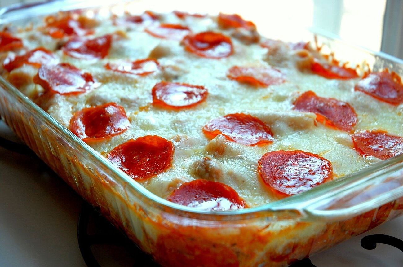 Pizza Casserole Recipe with Biscuits