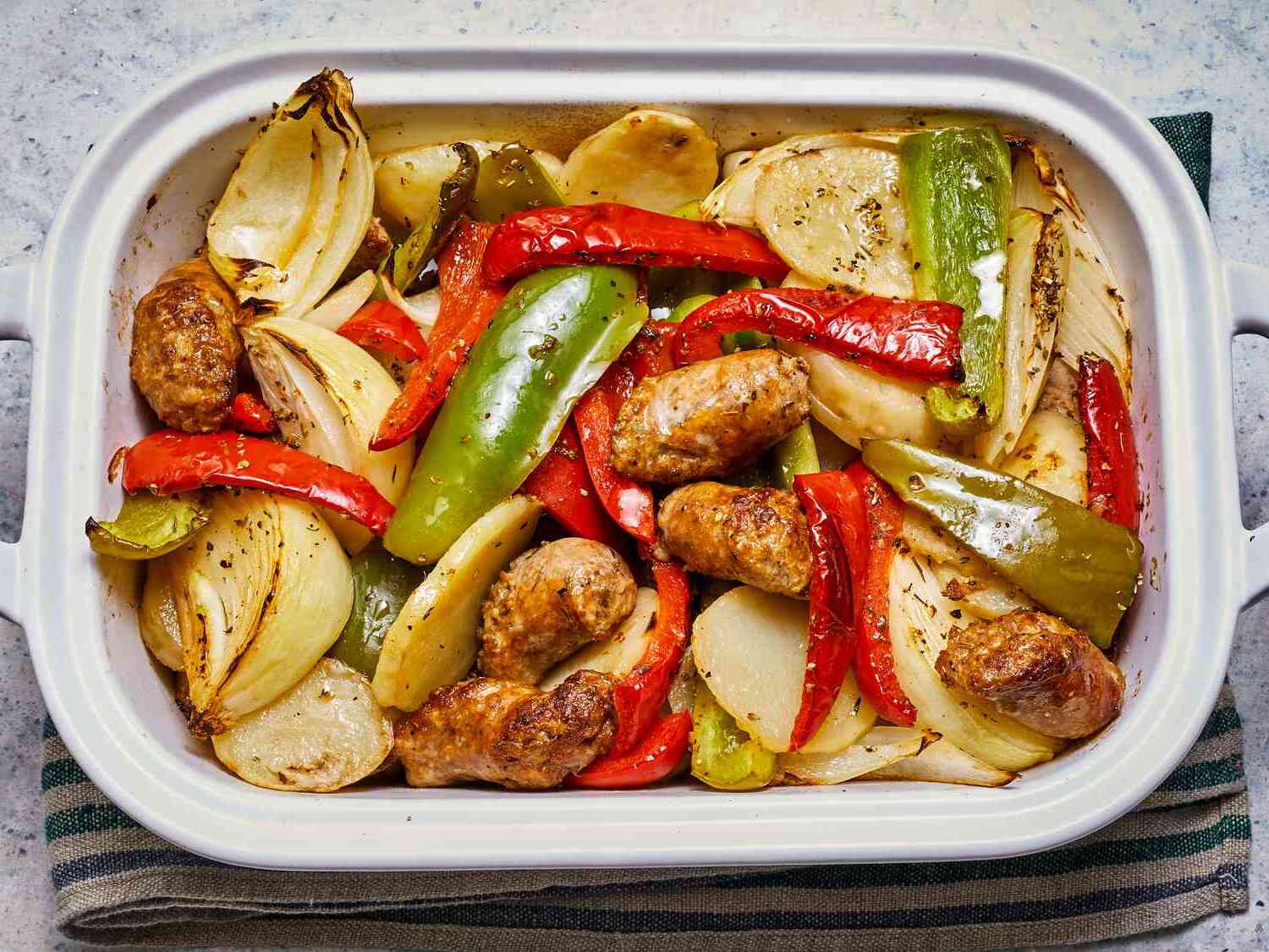 Sausage, Peppers, and Onions Casserole Recipe