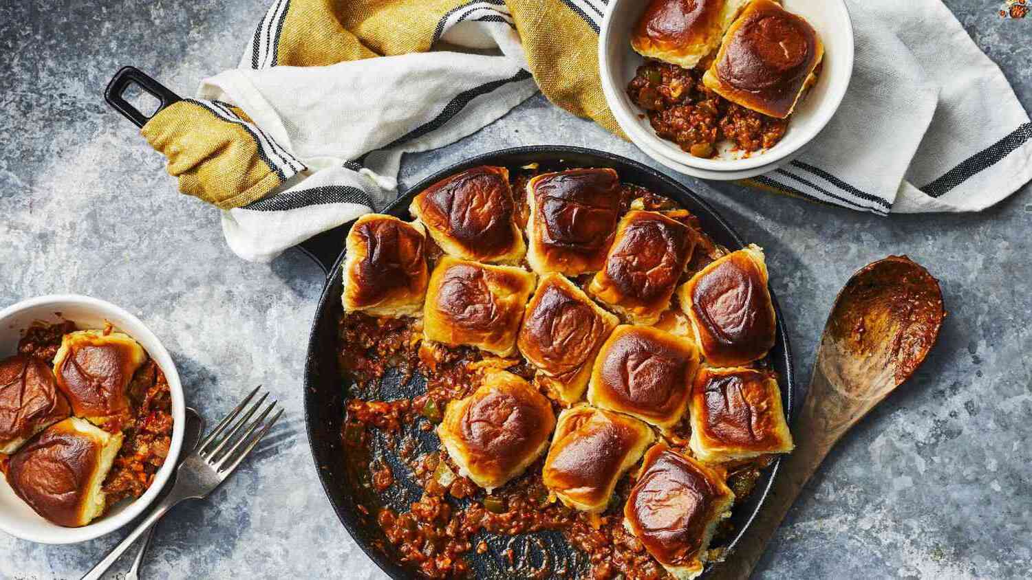 Sloppy Joe Casserole Recipe with Hawaiian Rolls