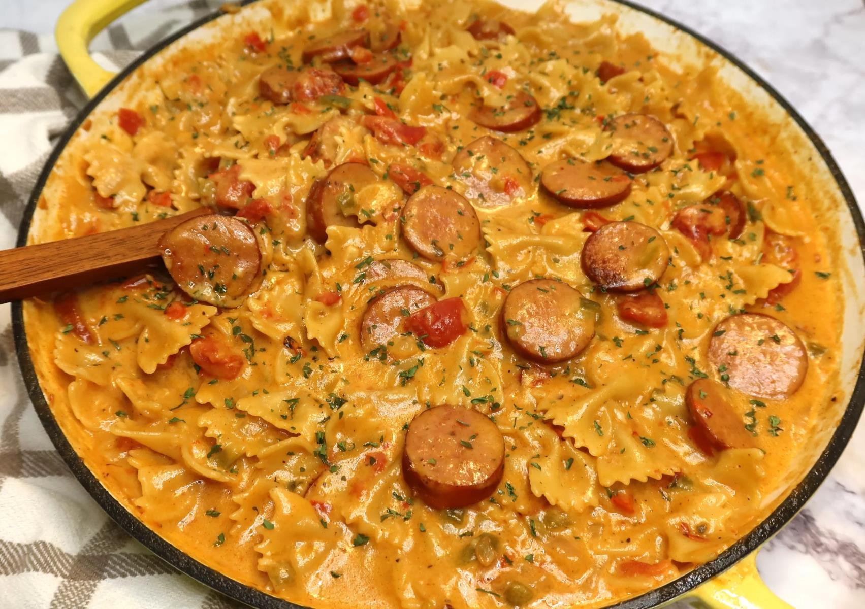 Smoked Sausage Pasta Casserole Recipe