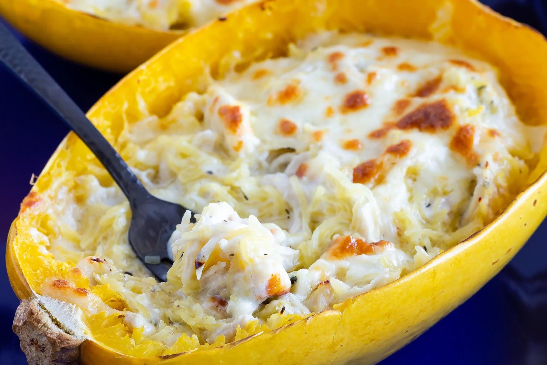 Spaghetti Squash Alfredo Casserole Recipe