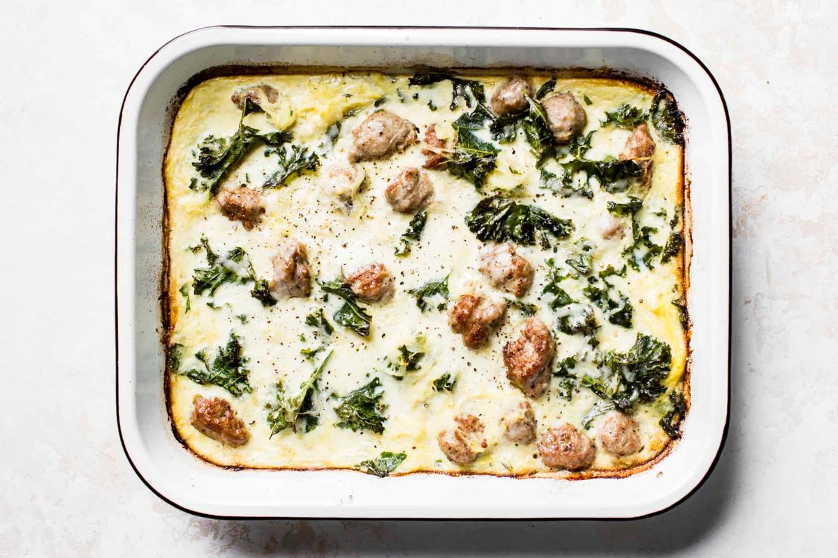 Spaghetti Squash Sausage Casserole Recipe