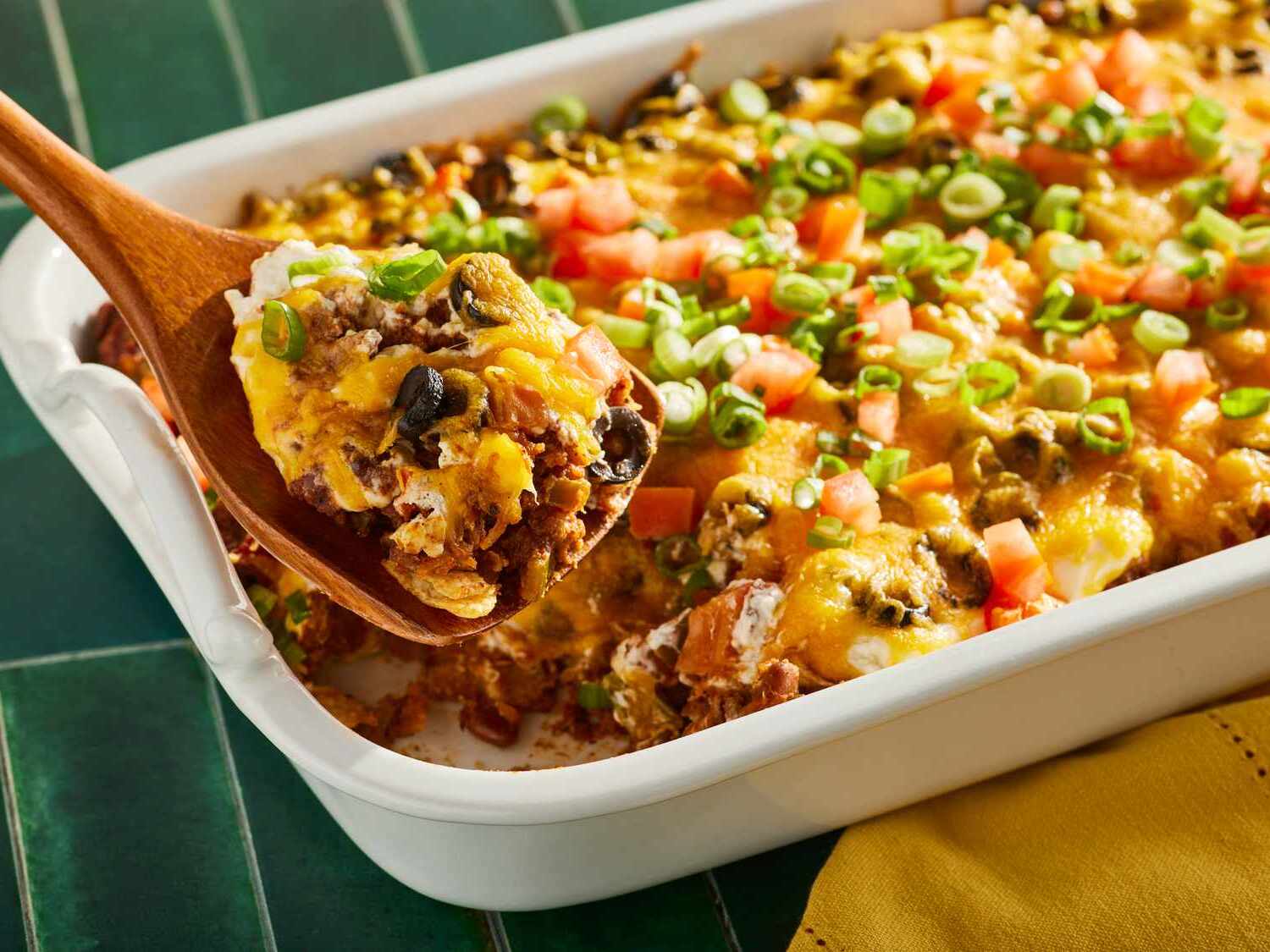 Taco Casserole Recipe with Fritos and Enchilada Sauce