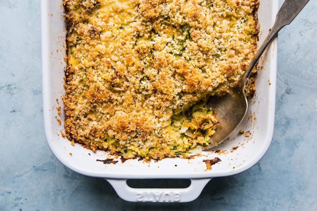 zucchini-casserole-recipe-with-garlicky-breadcrumbs