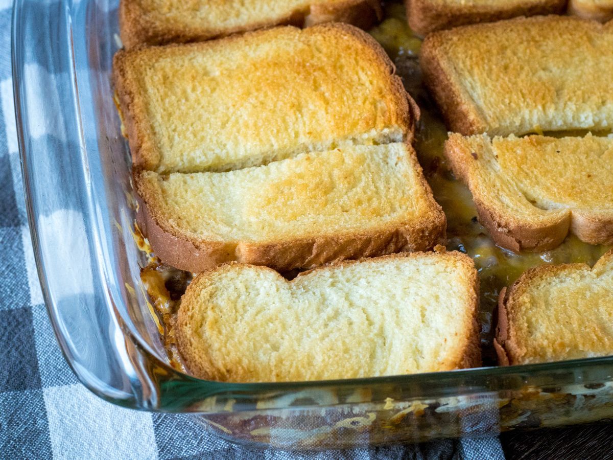 Bacon Cheeseburger Grilled Cheese Casserole Recipe