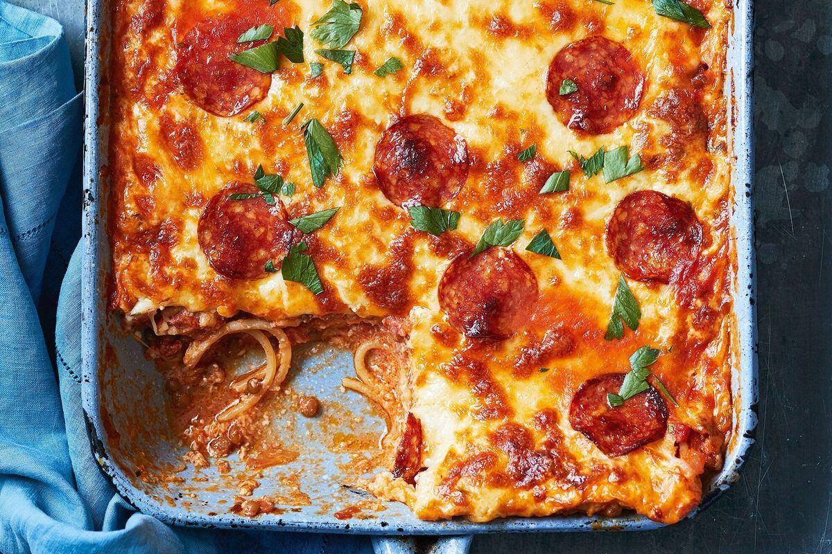 Baked Spaghetti with Pepperoni Casserole Recipe