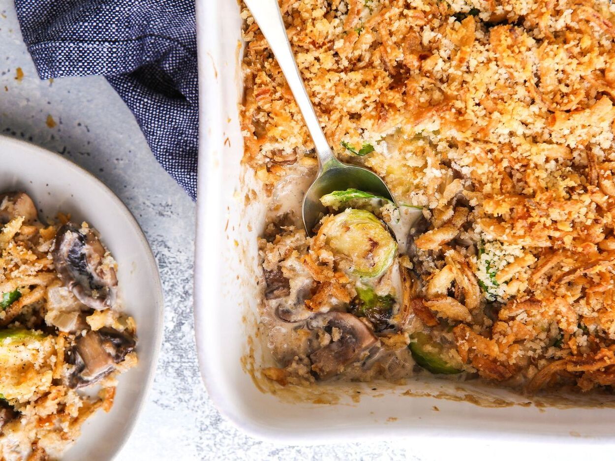 Brussel Sprout and Mushroom Soup Casserole Recipe