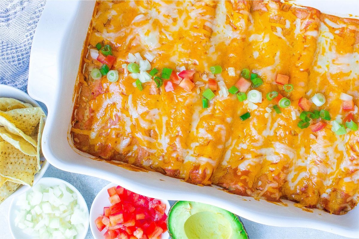 Cheese and Onion Enchilada Casserole Recipe