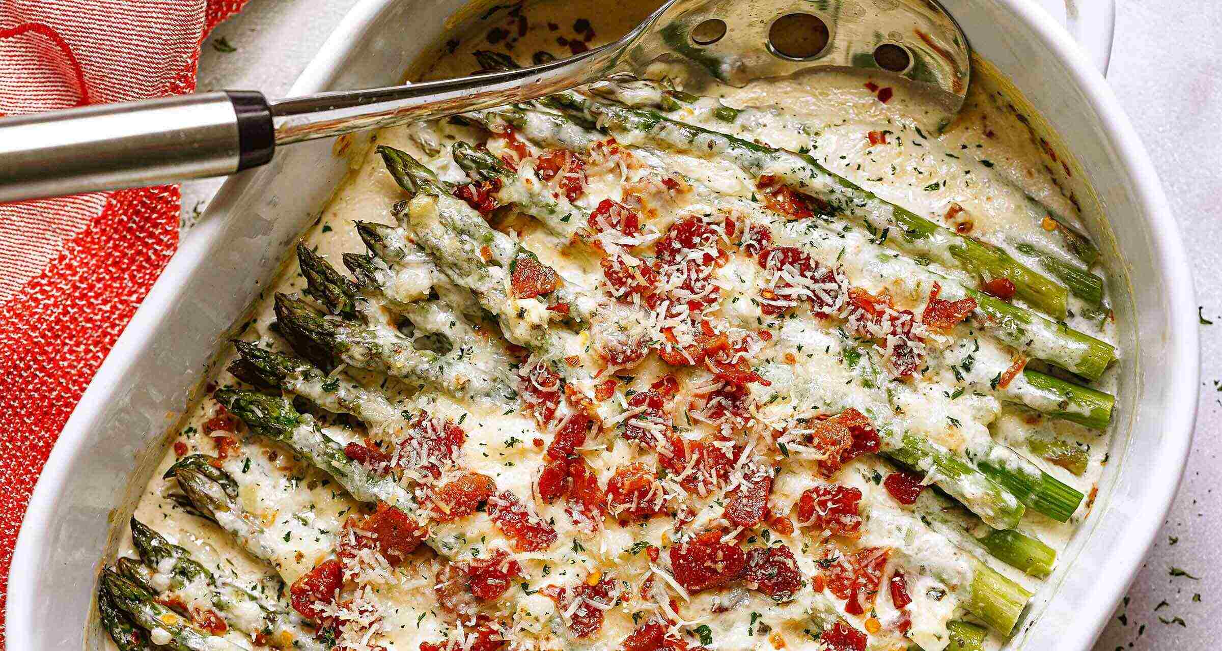 Cheesy Bacon Asparagus Casserole Recipe