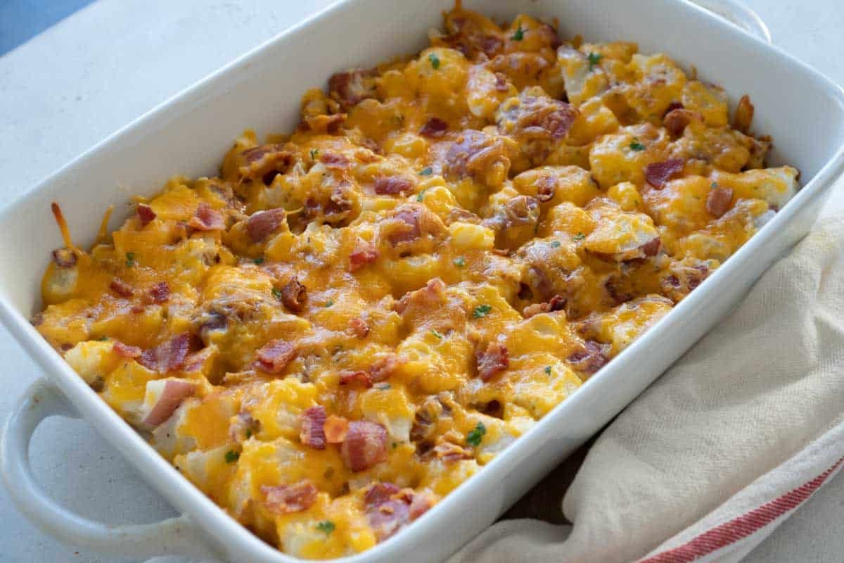 Cheesy Bacon Potato Casserole Recipe