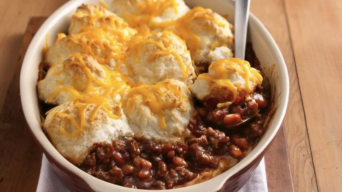 Cowboy Casserole Recipe with Biscuits