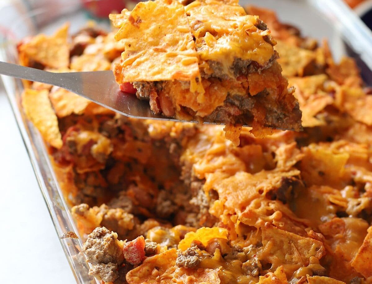 Dorito Casserole Recipe with Rotel and Ground Beef