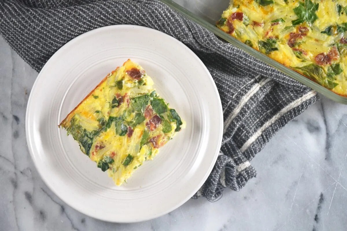 Egg Bacon Spinach Casserole Recipe