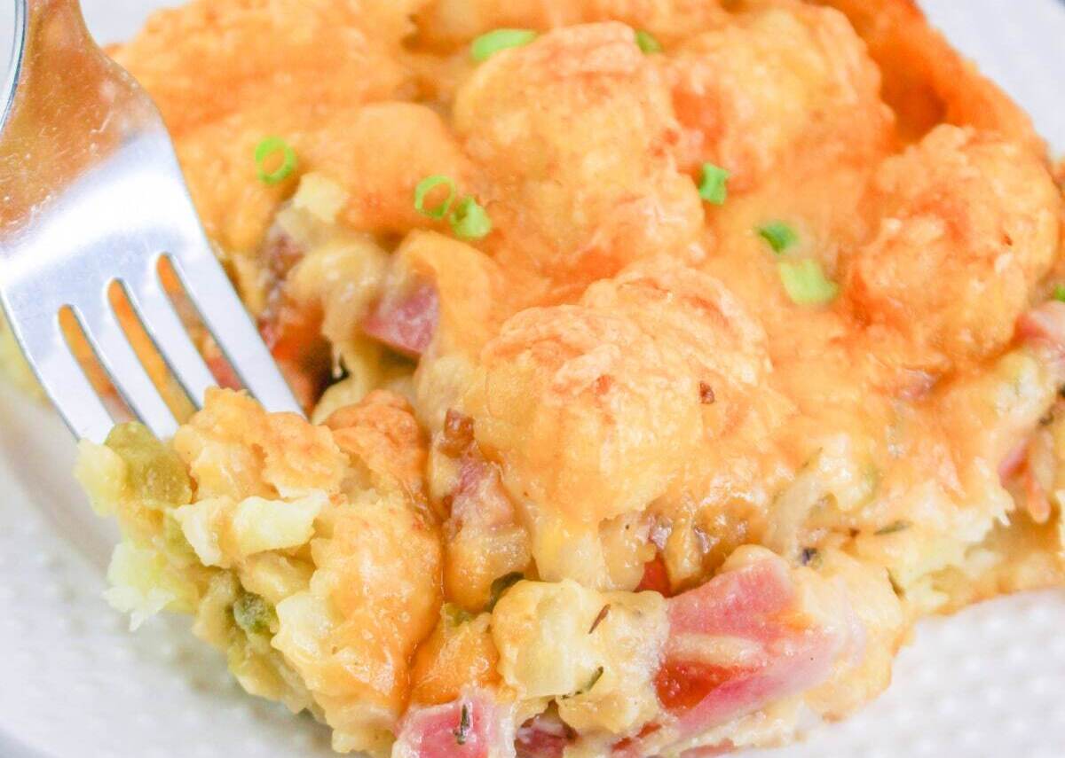 Ham and Tater Tot Casserole Recipe