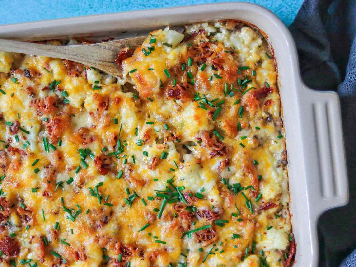 Loaded Mashed Cauliflower Casserole Recipe