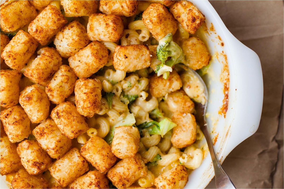 Mac and Cheese Tater Tot Casserole Recipe