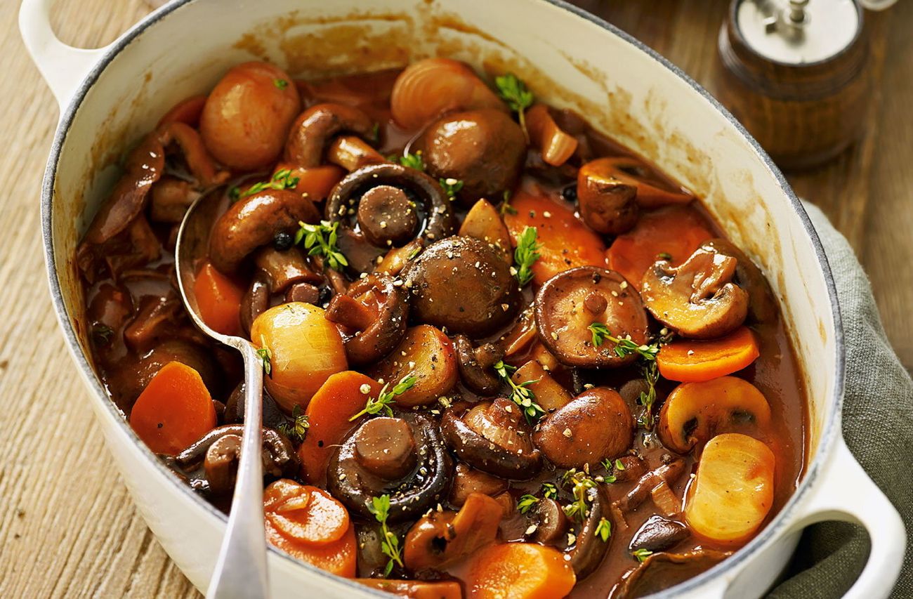 Mushroom Bourguignon Casserole Recipe