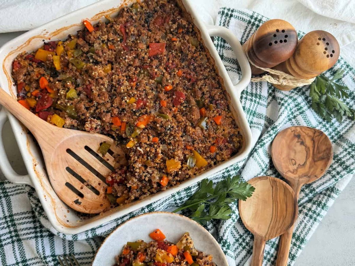 Quinoa and Ground Beef Casserole Recipe